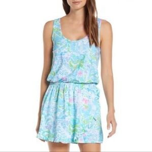 Lilly Pulitzer Analee Blouson Romper Floral Sleeveless